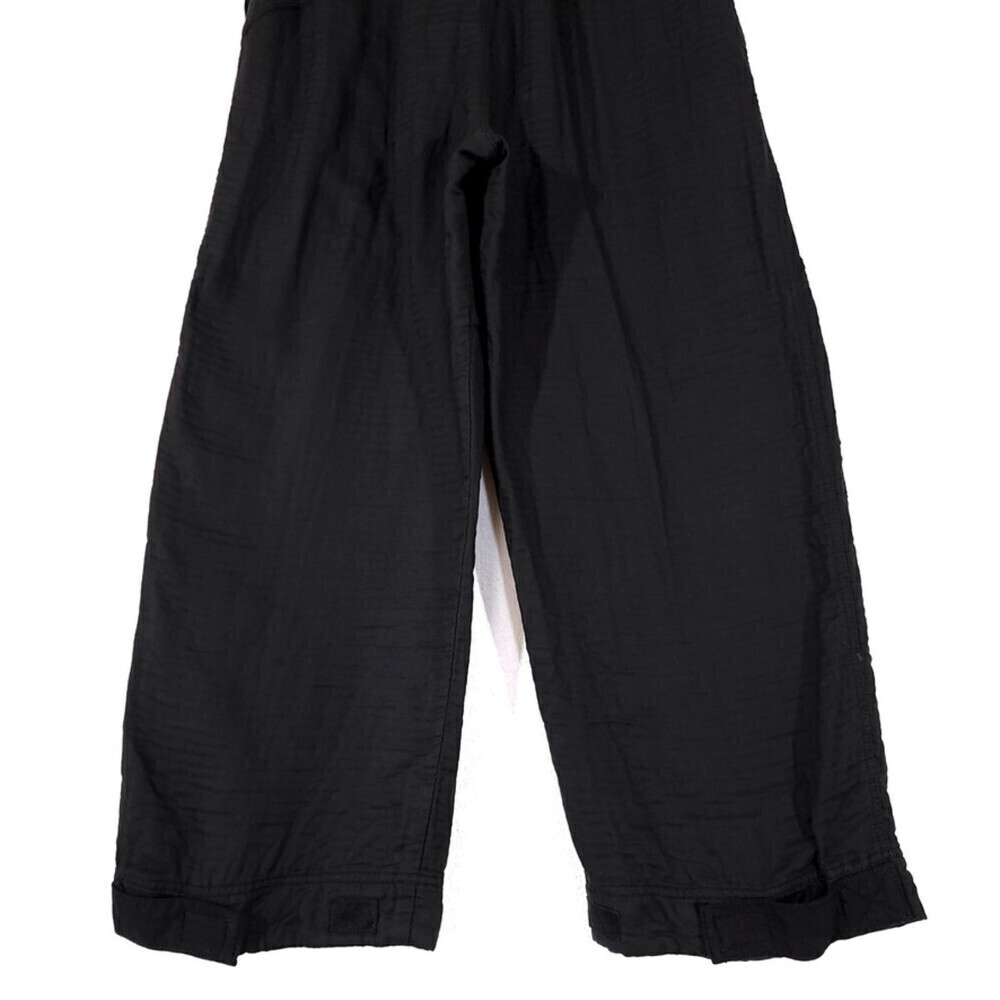 NEW Free People Flipside High Waisted Wide Tapered Quilted Pants in Black Small - Picture 10 of 14
